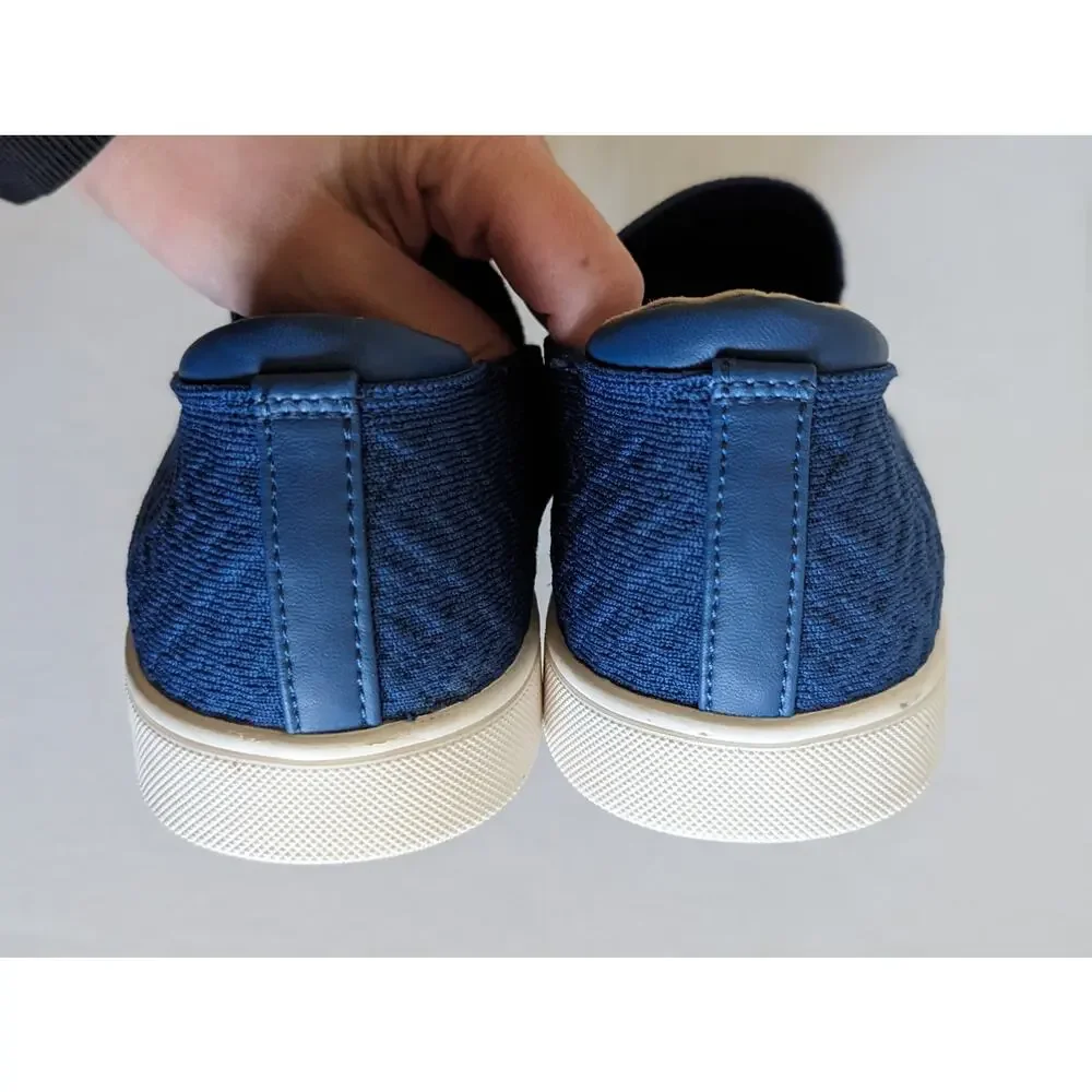 Spenco Mariner Stretch Slip On Loafer Size 11B Navy Knit Sneaker